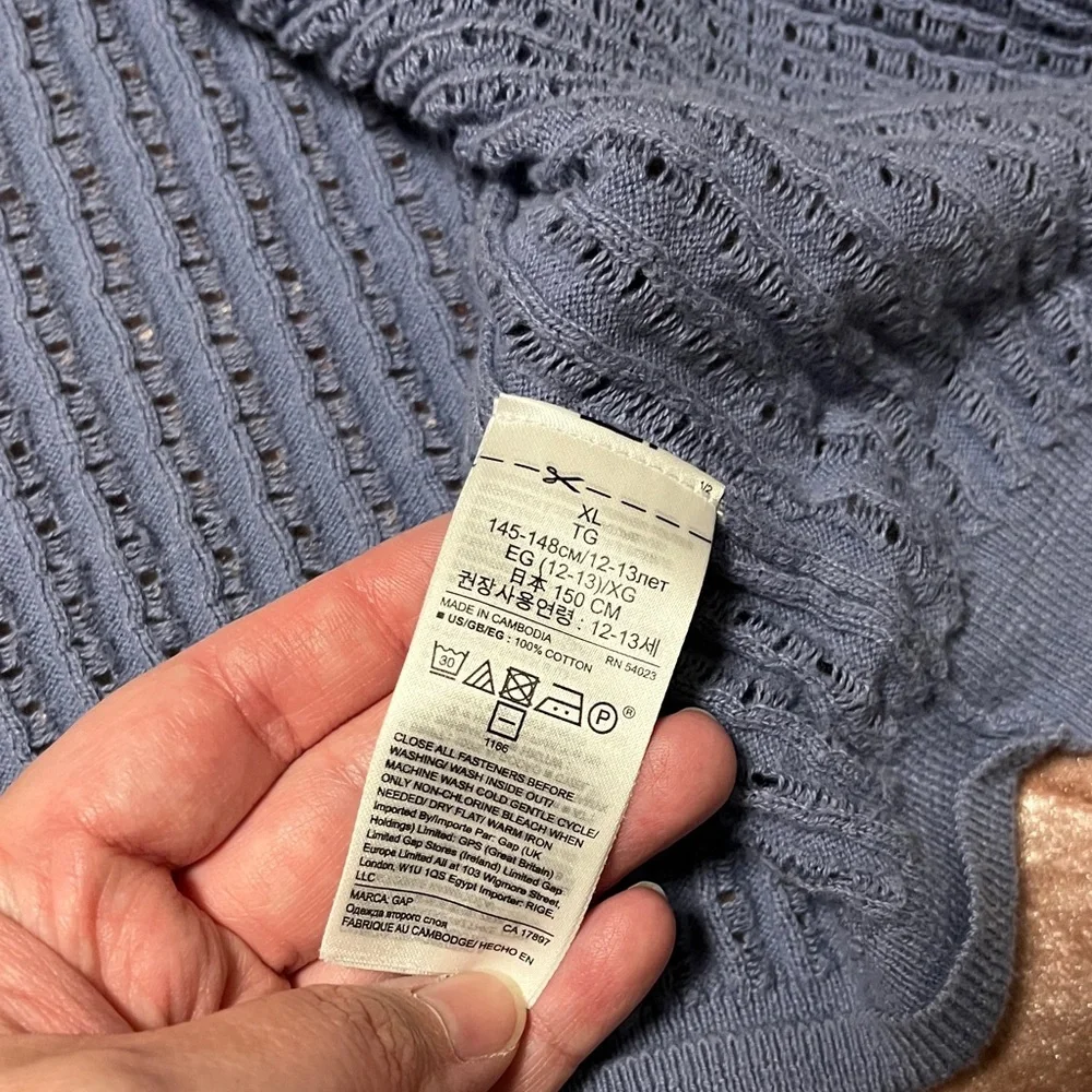 GAP Kids Navy Ribbed Sweater - Picture 3 of 4